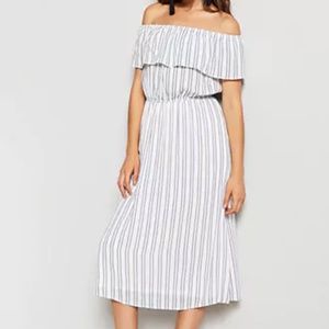 Off-The-Shoulder Midi Dress